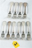 10 Bailey & Kitchen Silver Forks