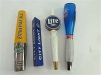 4 Beer Tap Handles: City Brewery Light