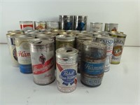 Large Box of Old Beer Cans - 10 1/2 With