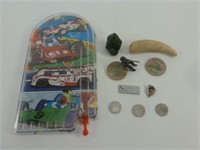 Misc. Lot: Whale Tooth, Lead Cowboy, Tokens