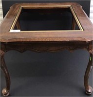 Dark toned wood side table