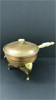 Copper and brass chafing dish