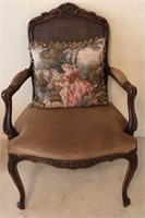 Beautiful Wood and fabric chair