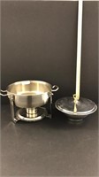Lot of chafing dish and lidded bowl