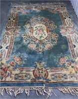 Pastel toned floral area rug
