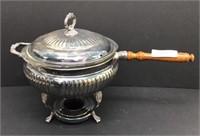 Large silver plated chafing dish