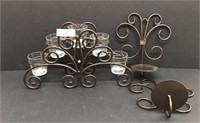 Lot of metal candle holders