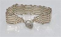 Sterling silver 6 bar gate bracelet