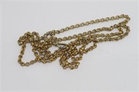 Antique double silver gilt chain with parrot clasp