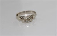 18ct white gold handmade diamond dress ring