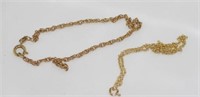 9ct yellow gold bracelet and anklet