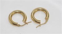 9ct yellow gold hoops