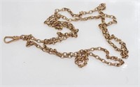 9ct rose gold fob chain with parrot clasp