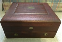 1920 Mahogany 2 Tier Cutlery Chest - Dows Brewery