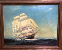 Frederick Leo Hunter Oil Painting "Dreadnought"