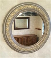 Round Silver & Gold Mirror