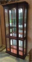 Lighted Display Case with Glass Shelves