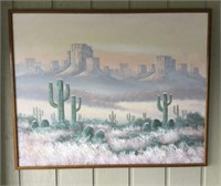 Large Desert Scene Picture - Signed