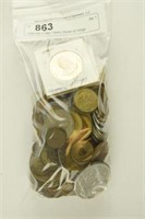 Large bag of Misc Tokens, Medals & Foreign