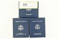 (3) American Eagle One ounce silver coins to