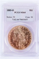 Coin 1885-O Morgan SIlver Dollar PCGS MS64