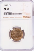 Coin 1915-P Buffalo Nickel Certified NGC AU58