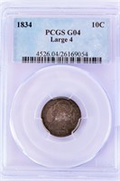 Coin Coin 1834 Liberty Cap Dime PCGS G04