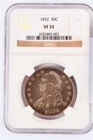 Coin 1832-P Bust Half Dollar Certified NGC VF35