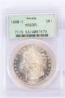 Coin 1880-S Morgan Silver Dollar PCGS MS63PL
