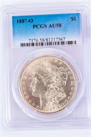 Coin 1887-O Morgan Silver Dollar PCGS AU58