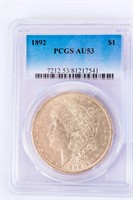 Coin 1892-P Morgan Silver Dollar PCGS AU53