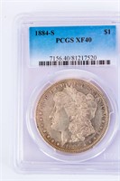 Coin 1884-S Morgan Silver Dollar PCGS XF40