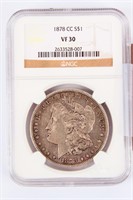 Coin 1878-CC  Morgan Silver Dollar NGC VF30