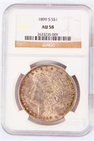 Coin 1899-S Morgan Silver Dollar NGC AU58