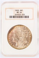 Coin 1903-P Morgan Silver Dollar NGC MS66