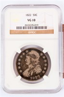 Coin 1822-P Bust Half Dollar Certified NGC VG10