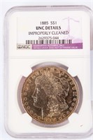 Coin 1885-P Morgan Silver Dollar NGC Unc
