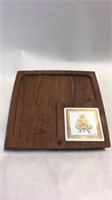 Mid-century Georges Briard Wooden Cheese Board