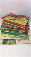 Stack of vintage children's coloring books
