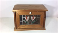 Wooden countertop breadbox 4181