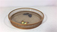 Vintage bamboo butterfly tray