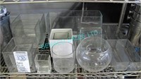 LOT, 16 PCS ASST. GLASS VASES- SOME CHIPPED AS-IS