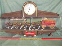 Vintage Budweiser Clydesdale Lighted Clock