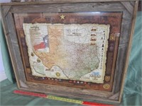 Gary Crouch Texas Railroads of 1900 Framed Map