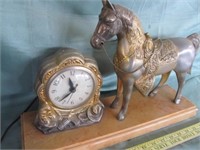 Vintage United Metal Western Mantle Clock