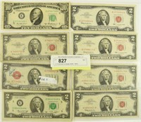 (+/-12) $2 bills to include;1928G, 1953C,
