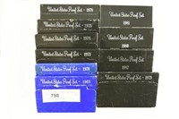 (10) Proof sets to include; 1969, 70, 73, 74, 75,