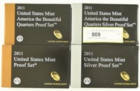 (4) 2011 Proof sets to include;