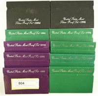 (10) Proof sets to include; 1988, 1992-1994