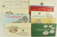 (10) Uncirculated mint sets to include;